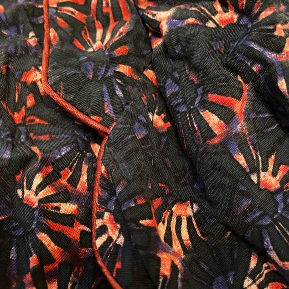 ASOS rising sun print indigo blue red romper natural fiber - Picture 7 of 7